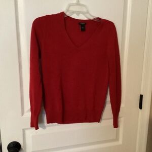 Ann Taylor Merino Wool Holiday Red Sweater , Size XS
